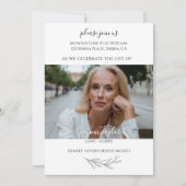 Elegante Branch Celebration of Life Einladung (Vorderseite)