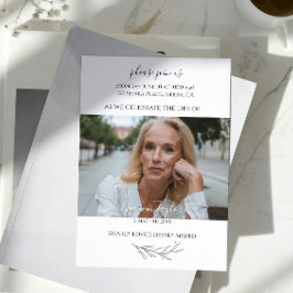 Elegante Branch Celebration of Life Einladung