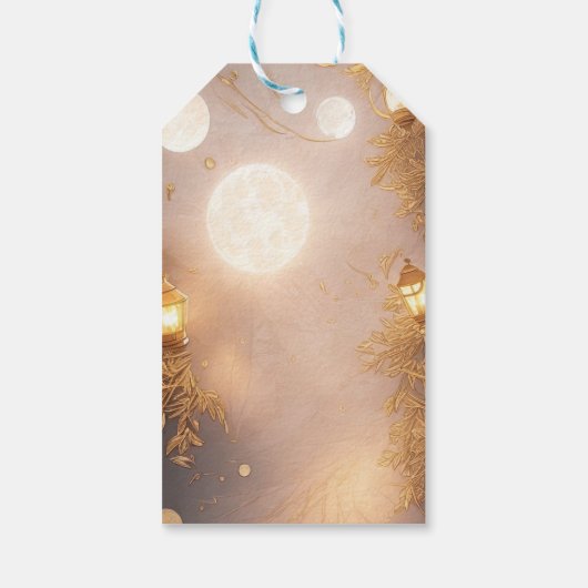 Elegante Branches Rustic Lantern Vielen Dank Geschenkanhänger (Rückseite)