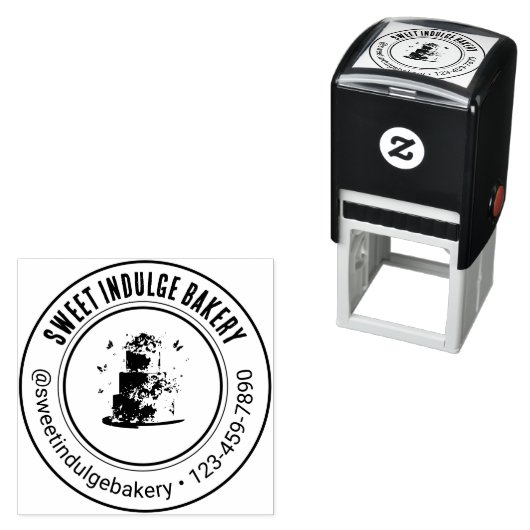 Elegante Brasserei mit benutzerdefinierten Logos Permastempel (Beispiel)