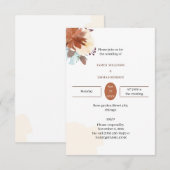 Elegante Braun Blume Custom Wedding Einladung (Vorne/Hinten)