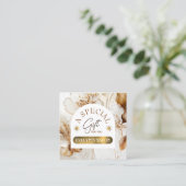 Elegante, braune Blume - Geschenkkarte Quadratische Visitenkarte (Stehend Vorderseite)