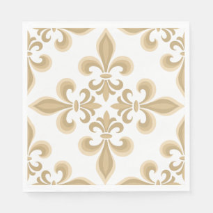 Elegante braune Damast-Luncheon-Servietten Serviette