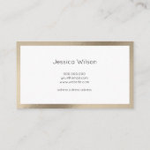 Elegante braune Folie Gold moderne Visitenkarte (Rückseite)