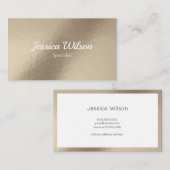 Elegante braune Folie Gold moderne Visitenkarte (Vorne/Hinten)