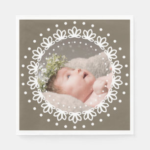 Elegante braune Geburtstagsparty Serviette