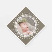 Elegante braune Geburtstagsparty Serviette (Ecke)