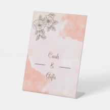 Elegante braune Hochzeitskarten und Geschenke