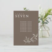 Elegante, braune Hochzeitssattelkarten Einladung (Stehend Vorderseite)