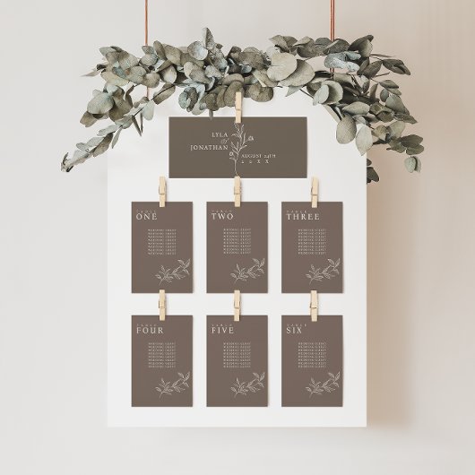 Elegante, braune Hochzeitssattelkarten Einladung