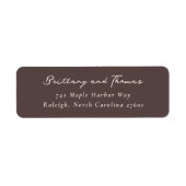 Elegante braune Kalligrafie (Vorne)