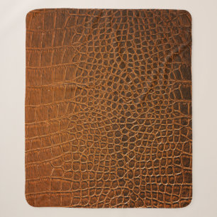 Elegante braune Krokodillederstruktur. Sherpadecke