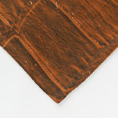 Elegante braune Krokodilledertextur. Fleecedecke (Ecke)