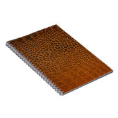 Elegante braune Krokodilledertextur. Notizblock (Rechte Seite)