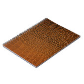 Elegante braune Krokodilledertextur. Notizblock (Linke Seite)
