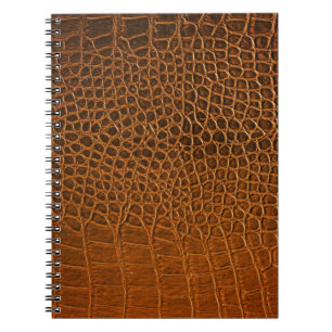 Elegante braune Krokodilledertextur. Notizblock