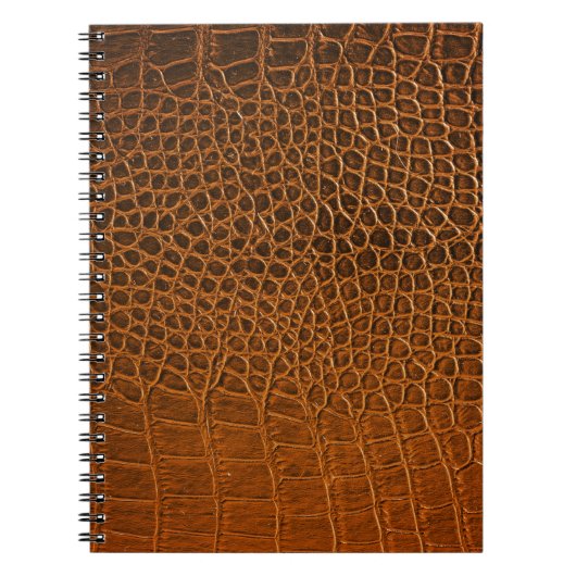 Elegante braune Krokodilledertextur. Notizblock (Vorderseite)