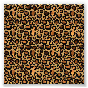 Elegante braune Leopardenflecken Wildtier Glamour Fotodruck