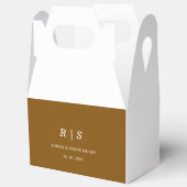 Elegante braune Monogramm-Hochzeitsgeschenkbox Geschenkschachtel (Offen)