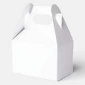 Elegante braune Monogramm-Hochzeitsgeschenkbox Geschenkschachtel (Rückseite)
