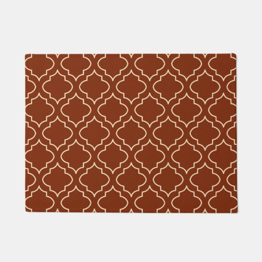 Elegante braune Muster Türmatte (Vorderseite)
