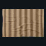 Elegante braune Streifen Geschirrtuch<br><div class="desc">Elegantes braunes Streifen Muster. Dunkelbraune und braune,  abwechselnde Streifen.</div>