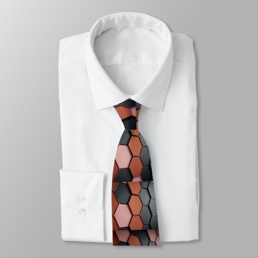 Elegante, braune und graue Krawatte (Gebunden)