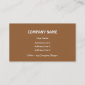 Elegante braune und schwarze Visitenkarte (Rückseite)