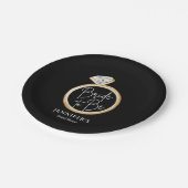 Elegante Braut als Brautparty Pappteller (Schrägansicht)