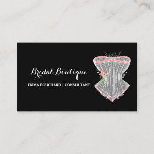 Elegante Braut-Boutique Vintage-Korsett Wäsche Visitenkarte