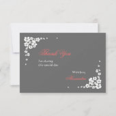 Elegante Braut danken Ihnen Karte 3.5x5 (Vorderseite)