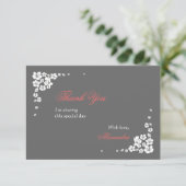 Elegante Braut danken Ihnen Karte 3.5x5 (Stehend Vorderseite)