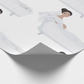 Elegante Braut Entspannen in der Badewanne Hochzei Geschenkpapier