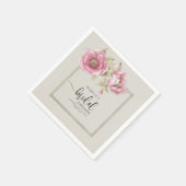 Elegante Braut-Party-Papierplatten Serviette (Ecke)