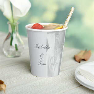 Elegante Braut-Script-Hochzeitsfeier Pappbecher