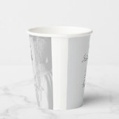 Elegante Braut-Script-Hochzeitsfeier Pappbecher (Rechts)
