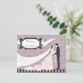 Elegante Braut-u. Bräutigam-vektorhochzeit Einladung (Stehend Vorderseite)