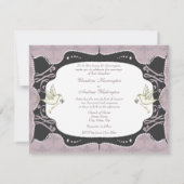 Elegante Braut-u. Bräutigam-vektorhochzeit Einladung (Rückseite)