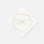 Elegante Braut und Bräutigam, Hochzeitslippe Serviette (Ecke)