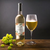 Elegante Braut und Bräutigam Weinetikett