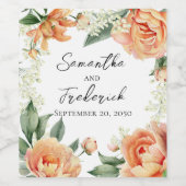 Elegante Braut und Bräutigam Weinetikett (Einzelnes Label)