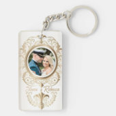 Elegante Braut und Gräuelgeschenk Schlüsselanhänger (Rückseite)