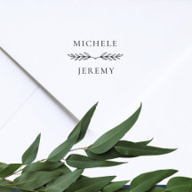 Elegante Braut und Groom Wedding Botanical