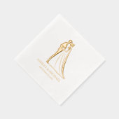 Elegante Braut und Groom Wedding Servietten Mit Folie (Rechts)