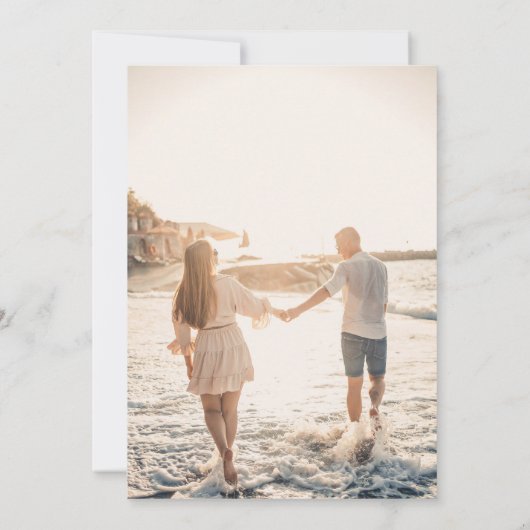 Elegante Braut- und Körperinitialen für Hochzeiten Einladung (Rückseite)