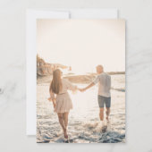 Elegante Braut- und Körperinitialen für Hochzeiten Einladung (Rückseite)