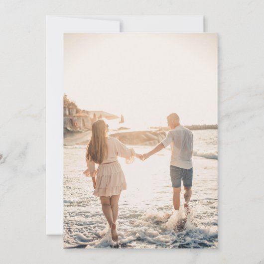 Elegante Braut- und Körperinitialen für Hochzeiten Einladung (Rückseite)