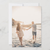 Elegante Braut- und Körperinitialen für Hochzeiten Einladung (Rückseite)