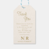 Elegante Braut- und Körperinitialen für Hochzeiten Geschenkanhänger (Rückseite)