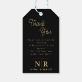 Elegante Braut- und Körperinitialen für Hochzeiten Geschenkanhänger (Rückseite)